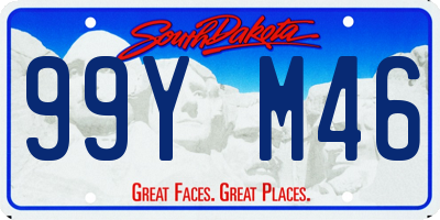 SD license plate 99YM46