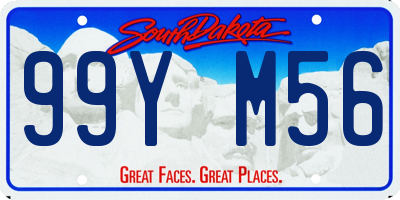 SD license plate 99YM56