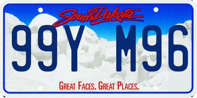 SD license plate 99YM96