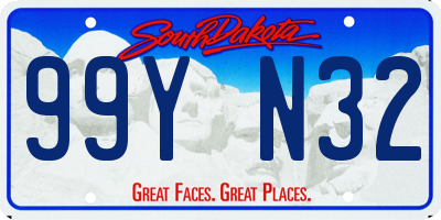 SD license plate 99YN32