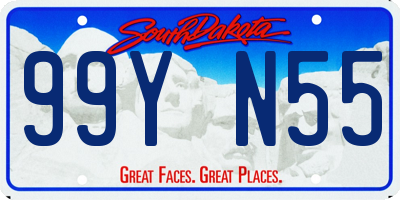 SD license plate 99YN55