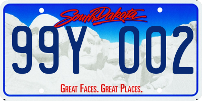 SD license plate 99YO02