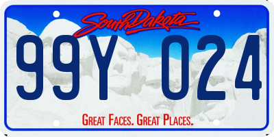 SD license plate 99YO24