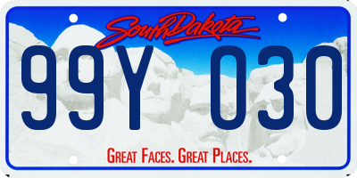 SD license plate 99YO30