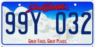 SD license plate 99YO32