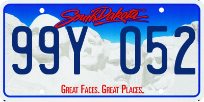 SD license plate 99YO52