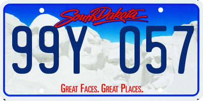 SD license plate 99YO57