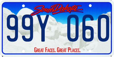 SD license plate 99YO60