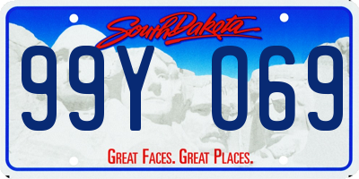 SD license plate 99YO69