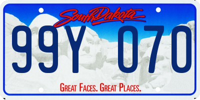 SD license plate 99YO70