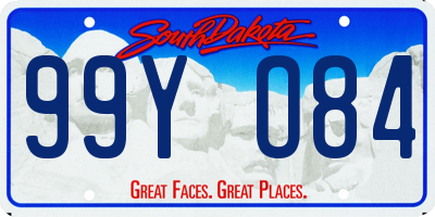 SD license plate 99YO84