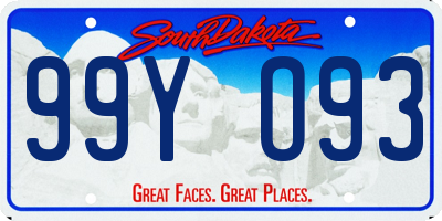 SD license plate 99YO93