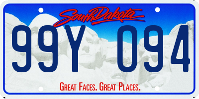 SD license plate 99YO94