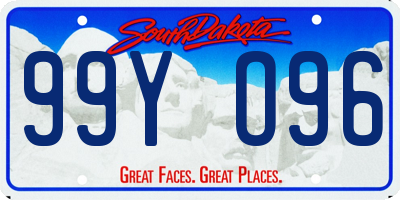 SD license plate 99YO96