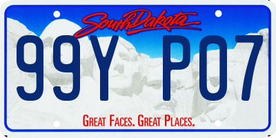 SD license plate 99YP07