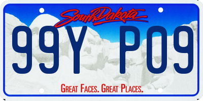 SD license plate 99YP09