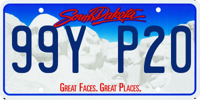 SD license plate 99YP20