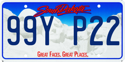 SD license plate 99YP22