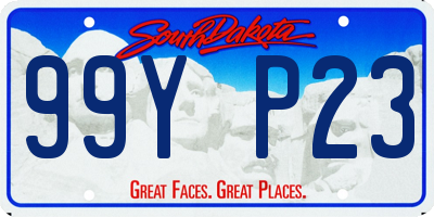 SD license plate 99YP23