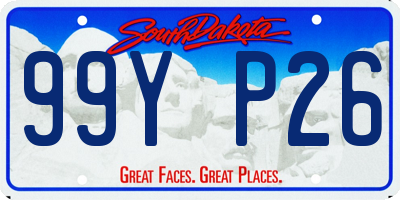 SD license plate 99YP26