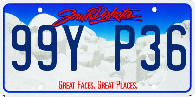 SD license plate 99YP36