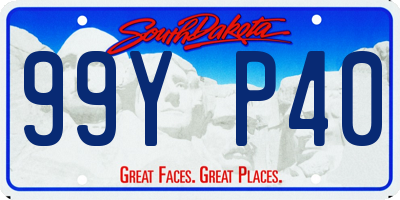 SD license plate 99YP40