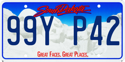 SD license plate 99YP42