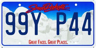 SD license plate 99YP44