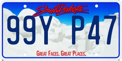 SD license plate 99YP47