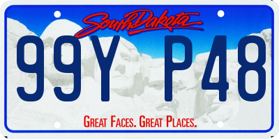 SD license plate 99YP48