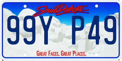 SD license plate 99YP49
