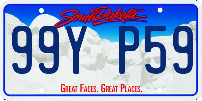 SD license plate 99YP59