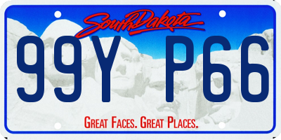 SD license plate 99YP66
