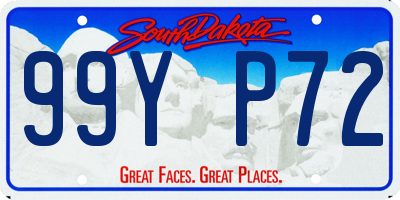 SD license plate 99YP72