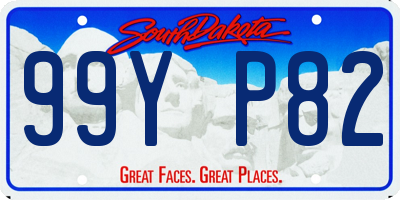 SD license plate 99YP82