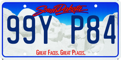 SD license plate 99YP84