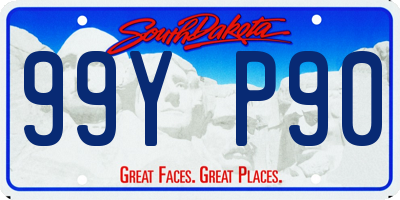 SD license plate 99YP90