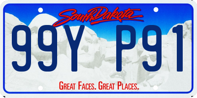 SD license plate 99YP91