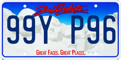 SD license plate 99YP96