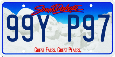 SD license plate 99YP97