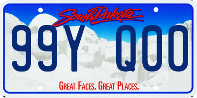 SD license plate 99YQ00