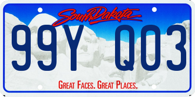 SD license plate 99YQ03