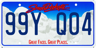 SD license plate 99YQ04
