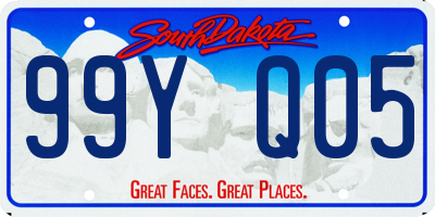 SD license plate 99YQ05