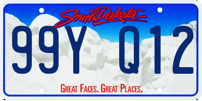 SD license plate 99YQ12