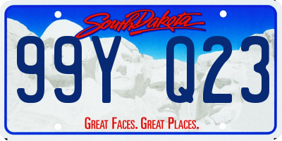 SD license plate 99YQ23