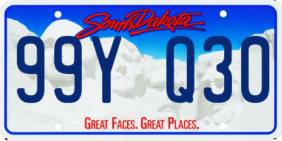 SD license plate 99YQ30