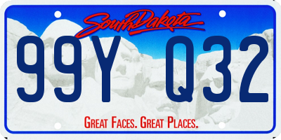 SD license plate 99YQ32