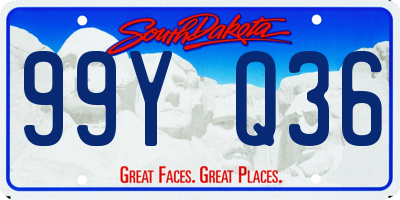 SD license plate 99YQ36