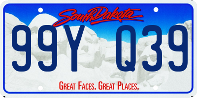 SD license plate 99YQ39